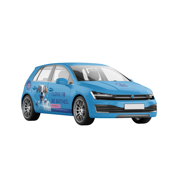 Reklama ant lengvojo automobilio